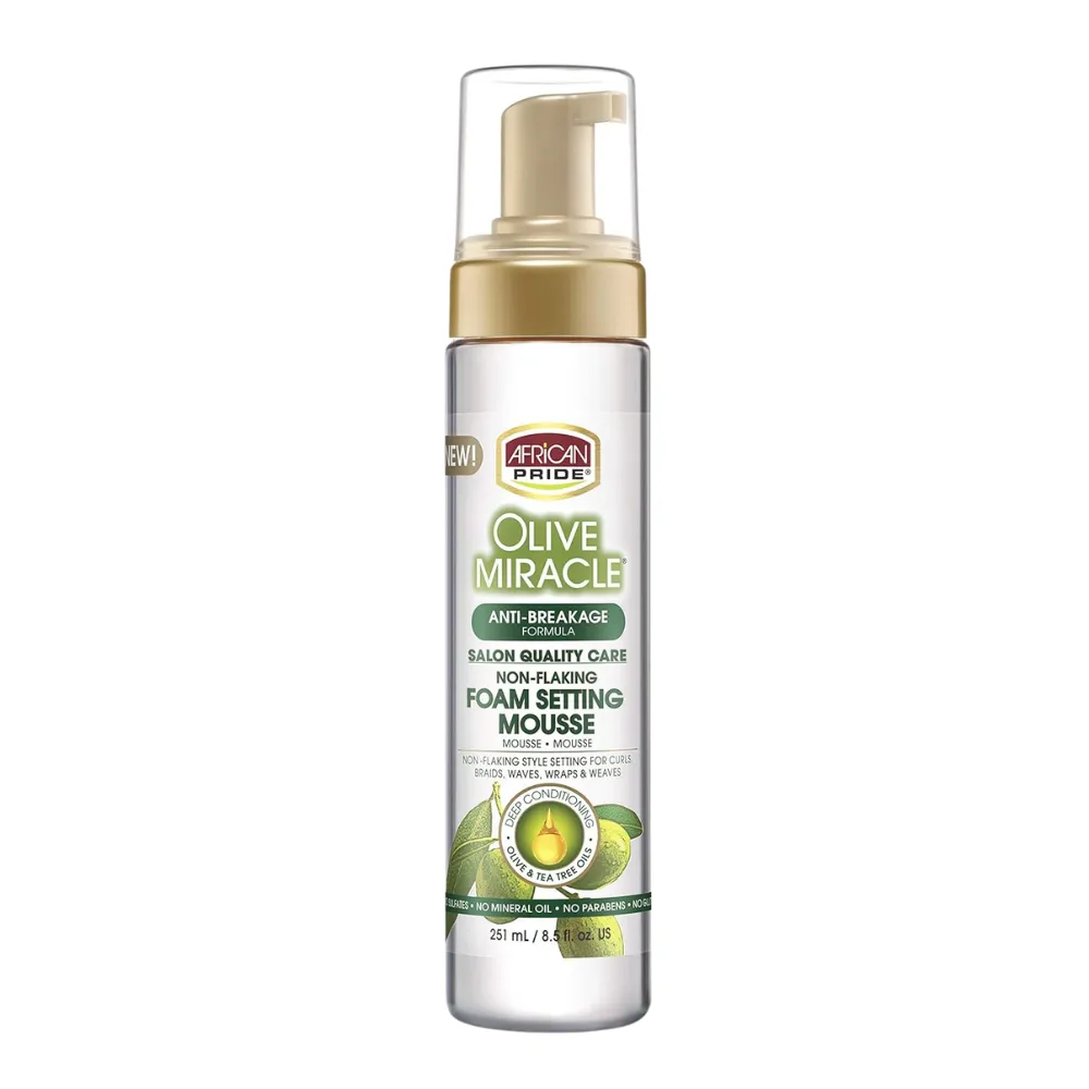 African Pride Olive Miracle Foam Setting Mousse 251ml African Pride Olive Miracle Foam Setting Mousse 251ml